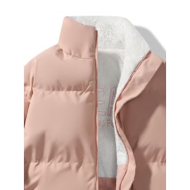 Reversible Chic Plus Size Women's Jacket - Casual Long Sleeve, Zip-Up Outerwear with Pockets for Fall & Winter