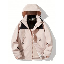 Women's 3-in-1 Winter Outdoor Jacket Set - Waterproof, Windproof & Warm with Detachable Fleece Liner, Hooded for Hiking & Travel