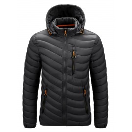 Women's Slim-Fit Waterproof Hooded Jacket - Casual & Stylish, Long Sleeve, Machine Washable for Fall/Winter